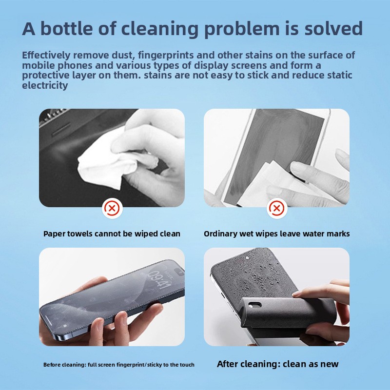 2 in 1 Spray Cleaner Wipe for  - Screen Cleaner Spray ulasan dan harga