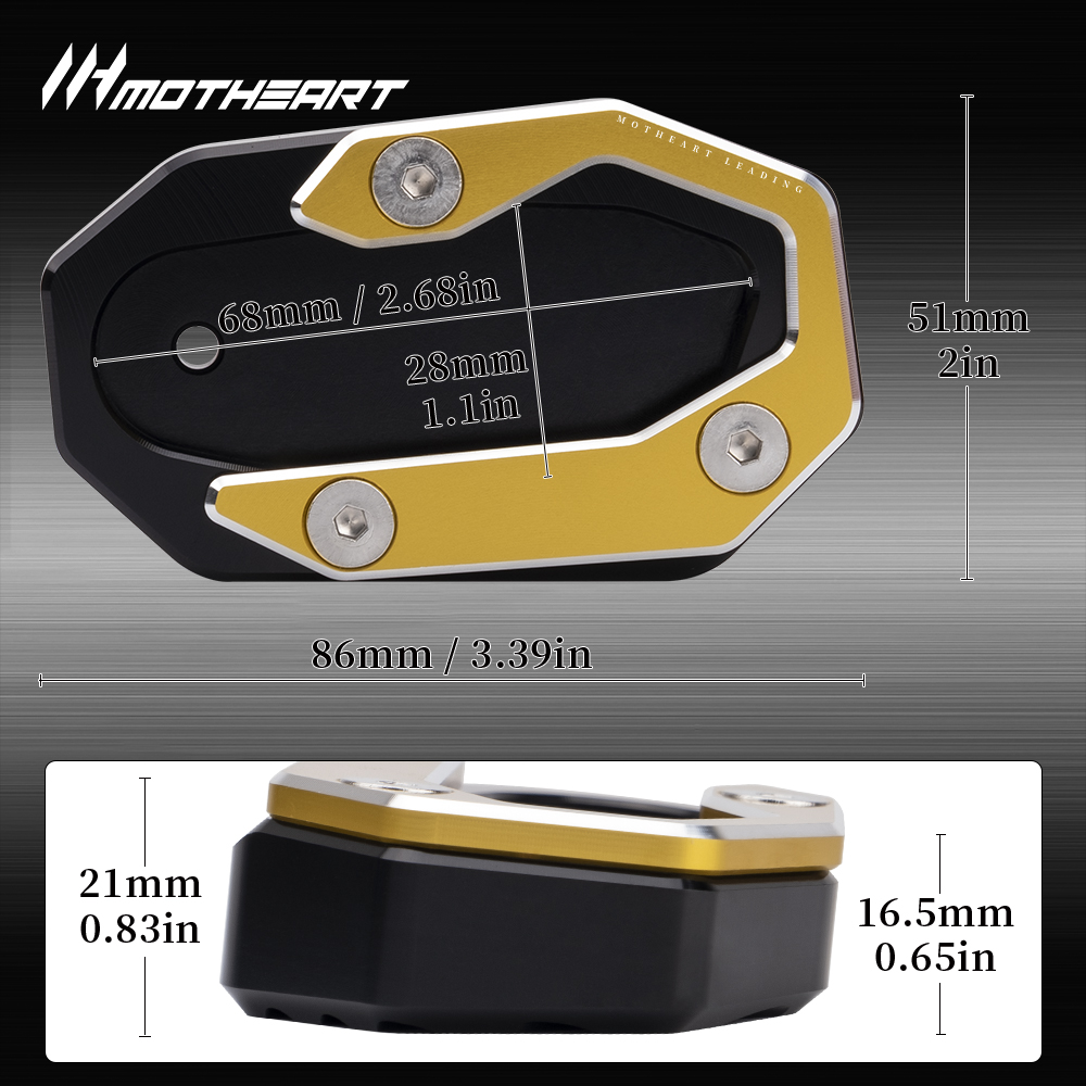 Motorcycle Kickstand Foot Plat - Tech Accessories Stand ulasan dan harga