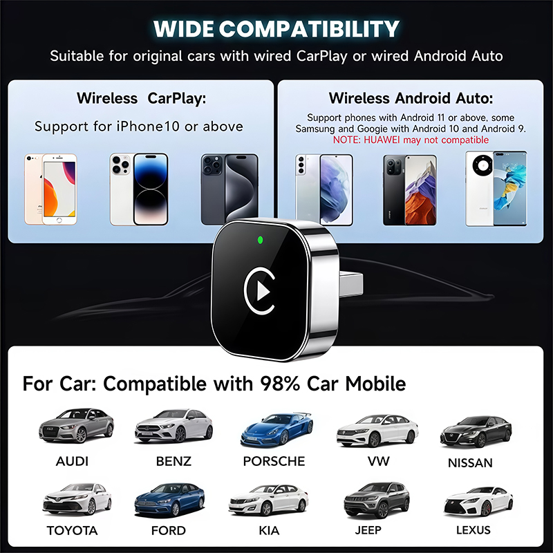 2-in-1 Wireless CarPlay Adapte - Tech Accessories Phone ulasan dan harga