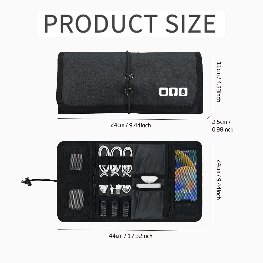 Tech Organizer Bag Cable Stora - Tech Accessories Case ulasan dan harga