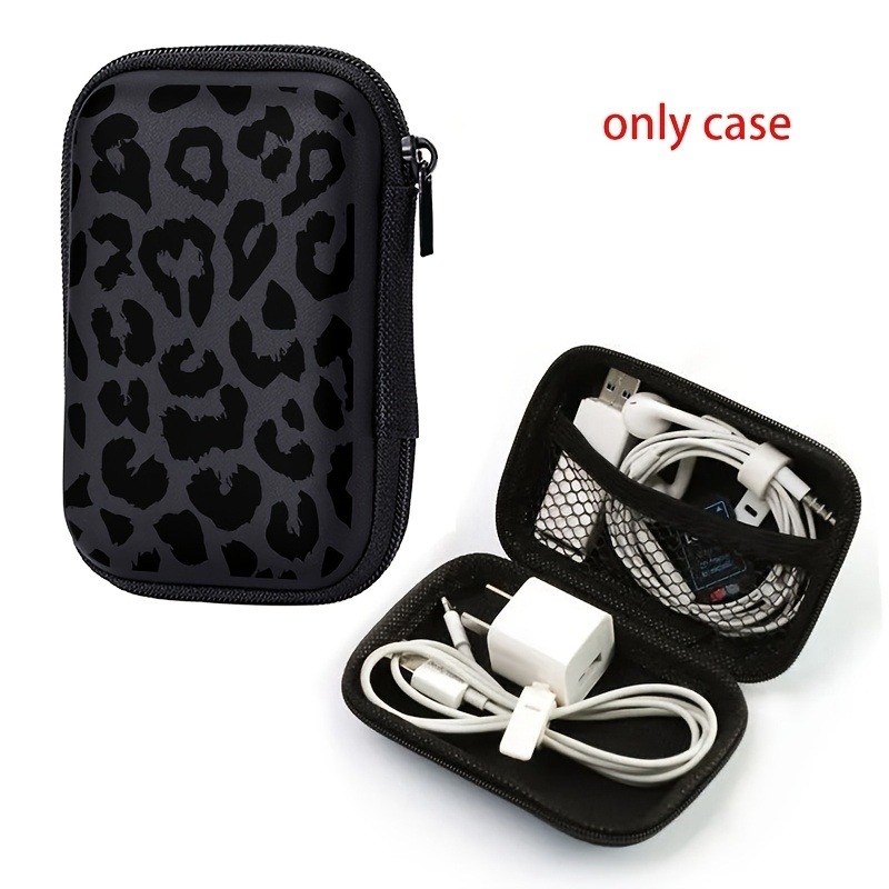 Black Leopard Print EVA Hard S - Tech Accessories Kit ulasan dan harga