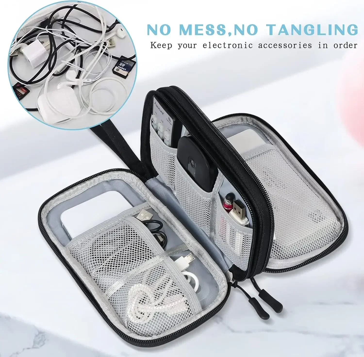 Travel Cable Bag Portable Digi - Tech Accessories Case ulasan dan harga