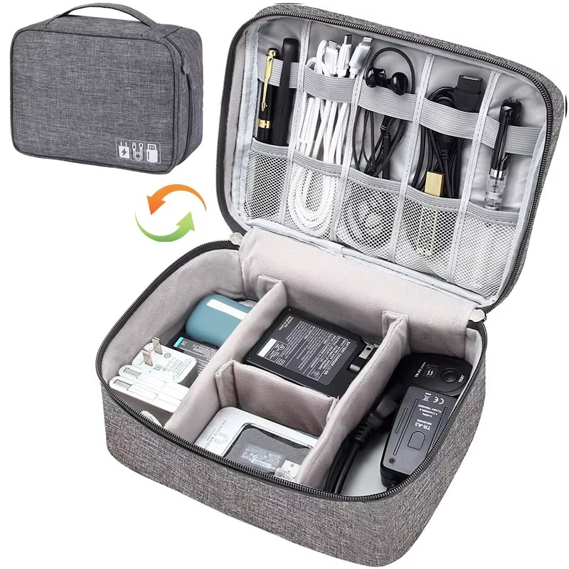 Travel Cable Storage Bag Porta - Tech Accessories Kit ulasan dan harga