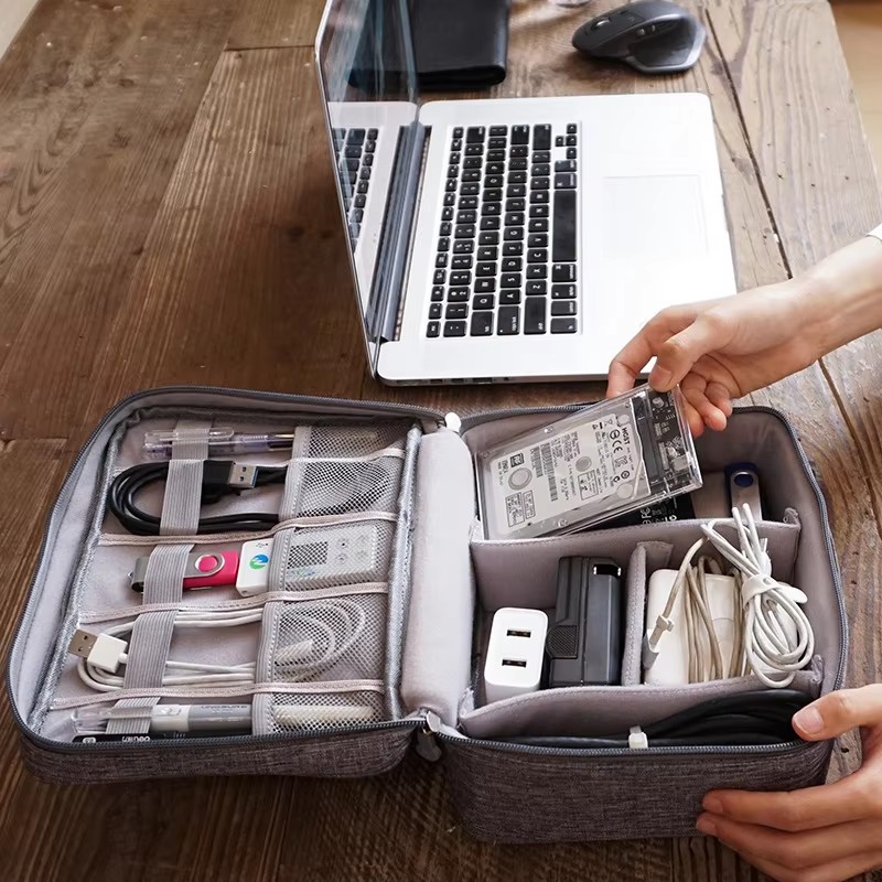 Travel Cable Storage Bag Porta - Tech Accessories Kit ulasan dan harga
