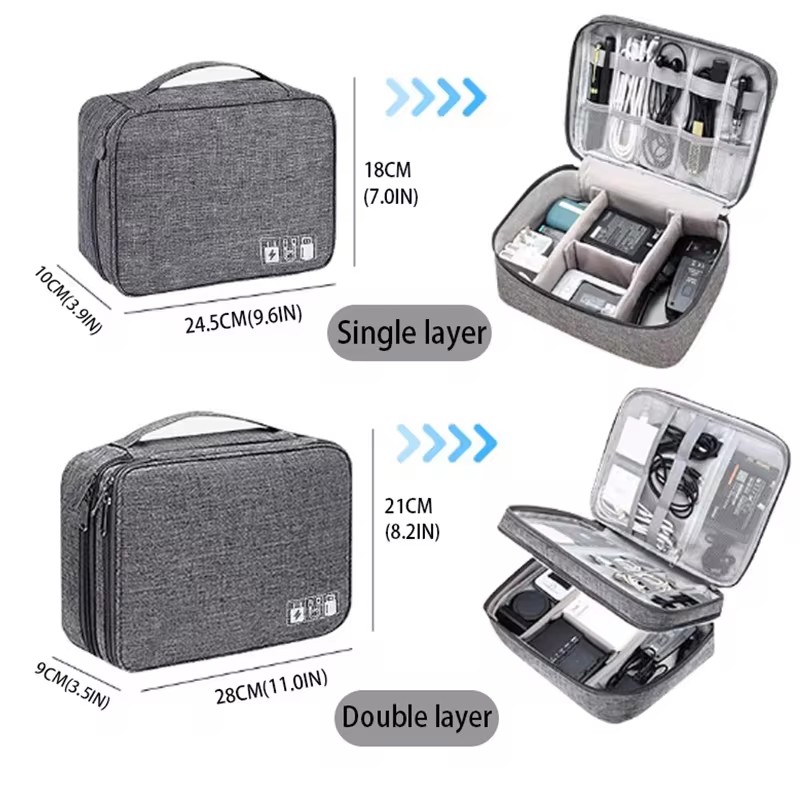 Travel Cable Storage Bag Porta - Tech Accessories Kit ulasan dan harga